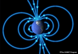 Анимация магнитного поля Земли